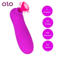 OLO Clit Sucker Vibrator Blowjob Female Masturbator Nipple Sucking Vibrating Dildo Clitoris Stimulator Sex Toys for Women