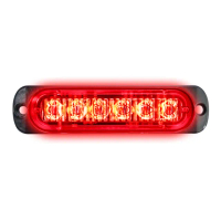 【GEORGE】6LED燈板 紅色地燈 工作燈 條燈 貨車照地燈 B-SLR6(led側燈 車用led燈 氛圍燈)