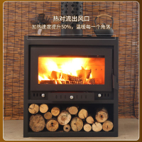 台灣公司貨 免運 壁爐真火木柴室內取暖爐家用燃木柴歐式匠人農村取暖柴火鑄鐵新型 快速發貨