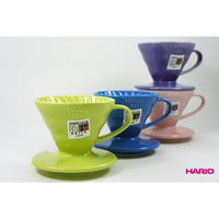 【HARIO】V60彩虹磁石咖啡濾杯 01 陶瓷滴漏式咖啡濾器 (多色任選)