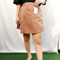 RCM - Rok Celana Jeans Pendek Wanita non strecth rokcel kekinian warna dan ukuran XL mustard
