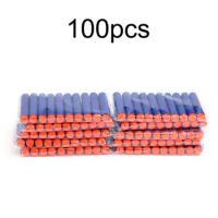 100 PCS Refill Darts Bullets For Nerf N-Strike Elite Series Blasters for Toy Gun Safe Foam Bullet EVA Soft Bullet
