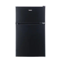 3.1 Cu ft Two Door Mini Fridge with Freezer Estar, Black refrigerador domestico mini refrigerator