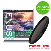 日本Marumi-EXUS ND64 防靜電鍍膜減光鏡 72mm(彩宣總代理)