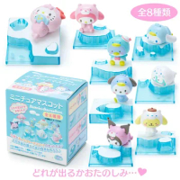 Sanrio Ice World Tuxedosam Hangyodon Kuromi Mymelody Cinnamoroll Doll Box Desktop Decoration Figurine Model Toys for Children