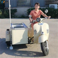 New Design Electric Motorcycle Popsicle Outdoor Ice Cream Kiosk Bicycle Tricycle Three Wheeler