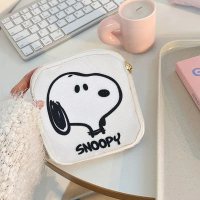 ผ้าอนามัย Snoopy กระเป๋าเก็บของขนาดเล็กสำหรับผ้าอนามัยแบบสอด ทำจากแถบผ้าฝ้าย เหมาะสำหรับนักเรียน ควา