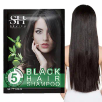 10pcs Grey Hair Coverage Organic Instant Black Hair Color Shampoo Products Instant Black Hair Shampoo Black Dye Shampoo