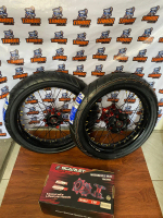 Wheelset Supermoto CRF 250/300 dan 300/350 Ban IRC baru Ring 17 Murah