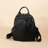 【時尚巴黎】雙11 現貨+預購 真牛皮後背包側背包真皮革雙肩包托特包隨身女包包(防潑水真皮隔層後背包74lv37