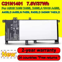 C21N1401 For Asus X455 X455L X455LA W419 A455L A455LD A455LN F455L R455LD X454W Y483LD Laptop Battery 7.6V 37Wh Rechargeable