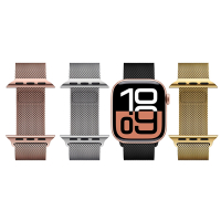 Metal-Slim Apple Watch Series 9/10/SE 40/41/42mm 米蘭式磁吸不銹鋼編織錶帶