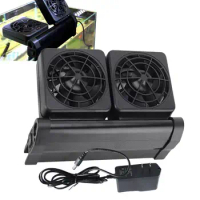 Aquarium Chiller Fan Fish Tank Chiller Equipment Adjustable Speed Quiet Cooling Fan Temperature Control Mute System Flexible Fan