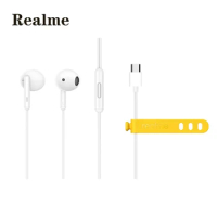 New For Realme Buds Classic Earphone Type C in-ear Earbuds Bass Headphone Wired Control For Realme GT Neo 2 3 5 5SE GT2/X50 Pro