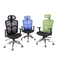 DFhouse 肯尼斯電腦辦公椅(鋁合金椅腳)(3色)