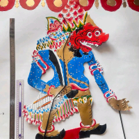 Wayang BATORO KOLO BUTO RATON AMRAL MERAH PUTIH KUMBOKARNO RAHWANA