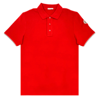 【MONCLER】男款 品牌LOGO 短袖POLO衫-紅色(S號、M號、L號)