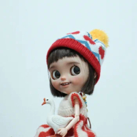 In stock blythe doll snow hat qbaby hat Qbaby doll hat blythe hat big head diandian hat