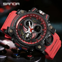 SANDA 3155 2023 G Style New Men's Watches 50M Waterproof Shock Sports Military Quartz Watch For Male Digital Wristwatch Clock