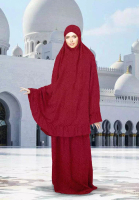 Al-Jabari Mukena Al-Jabari Jumbo Size Rempel Tas Serut Maroon