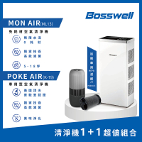 【BOSSWELL 博士韋爾】MonAir零耗材空氣清淨機(1+1超值組合)