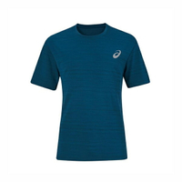 Asics [K11615-401] 男女 短袖 上衣 T恤 運動 訓練 慢跑 吸濕 快乾 反光 親膚 亞瑟士 藍綠