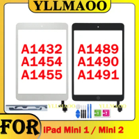 Touch Screen For iPad Mini 1A1432/A1455/A1454 Mini 2 A1489 A1490 A1491 Digitizer With IC Chip Connector Flex With Button