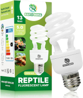 UVB Reptile Light 5.0 13W Tropical and Sub-Tropical UVA UVB Bulb for Reptiles Tropical Terrarium Com