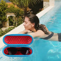 Hollow Swim Goggle Case Fashion Lightweight EVA Zipper Eyeglasses Case Portable with Air Holes Swimming Goggles Storage Box Men