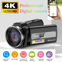 Professional 4K HD Camera WIFI Digital Night Vision Camcorder Handheld Shooting Electronic Anti Shake Outdoor Sports DV Camera