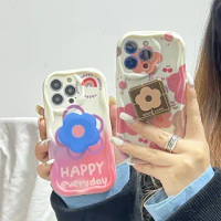 Colored flowers Phone Case For OPPO Reno 8T 5G 7Z 8Z Realme 11 10 4G 5 6 7 Pro 8 7i Soft Silicone Cover