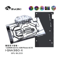 Bykski Full Cover RGB GPU Water Cooling Block for Intel Arc A380 Photon 6G I-GNA380-X