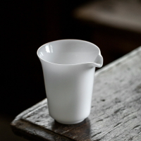 白瓷冰種玉瓷公道杯家用大號茶杯功夫茶具配件茶海公平杯