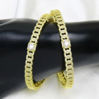 5 pieces Crystal Charms Bangle 18K Gold plated Jewelry Bangle Punk Bangle Jewelry Fashion Bangle 51939
