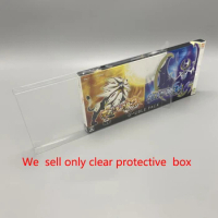 PET protective box For 3DS Poke mon Sun Moon double pack limited Version game plastic transparent Collection Display Box