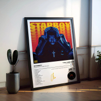 Poster The Weeknd Album Starboy Trang Trí Phòng Không Kèm Khung, Áp Phích Dán Tường The Weeknd Cute 
