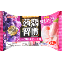 【日幸製果】蒟蒻習慣果凍-綜合-葡萄&水蜜桃(13g x24入/袋)