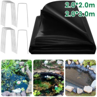 Pond Liner 78.7 Inch Waterproof Garden Pools Membrane Cuttable Keep Water Clean Pond Liner Fish Safe Pond Skins 0.2mm Thickness