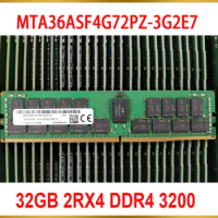 1PCS Server Memory For MT RAM 32GB 2RX4 DDR4 3200 PC4-3200AA-R MTA36ASF4G72PZ-3G2E7