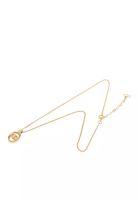 Dior 二手迪奧鍍金CD標誌吊墜項鍊