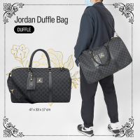 Nike 包包 Jordan Duffle Bag 男女款 中性款 黑 金 喬丹 旅行包 行李袋 肩背 手提 JD2313002GS-002