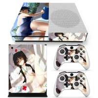 Custom Controller Console Full PVC Skin Vinyl Sticker Decal Cover For XBox one s Controller Anime girls