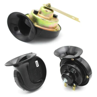 12V Waterproof Snail Horn Motorcycle Cars Sound Signal Scooters Loud Speaker Monophonic Air Horn Trumpet with Mounting Kits