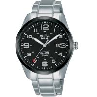 ALBA 雅柏 經典太陽能時尚手錶-AS32-X018D AX3005X1 黑39.5mm