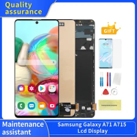 A71 Display Screen Replacement for Samsung Galaxy A71 LCD Display Digital Touch Screen with Frame, for Samsung A71 A715 A715F
