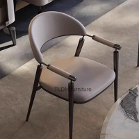 Italian Simplicity Dining Chairs Metal European Small Apartment Simplicity Dining Chairs Trendy Comfort Chaises Home Furniture