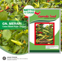 (1 PACK) Benih Cabai Rawit Putih GUNUNG MERAPI Cabe Tipe Tegak Lebat Seeds - Garuda Seed - 10 GRAM