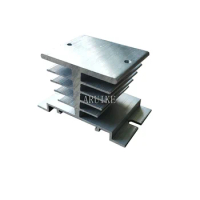 1pcs T type SSR Single-phase solid state relay radiator Sliver Black motor heat sink aluminum profile 50x80x50