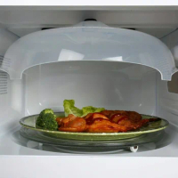 1pc Microwave Cover, Clear Microwave Plate Cover, Dish Covers, Microwave Oven Cooking Anti-Splatter Guard Lid With Steam Vents,