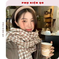 [FREESHIP đơn từ 0đ] Khăn dạ kẻ trám xinh xắn dành cho bạn gái K08